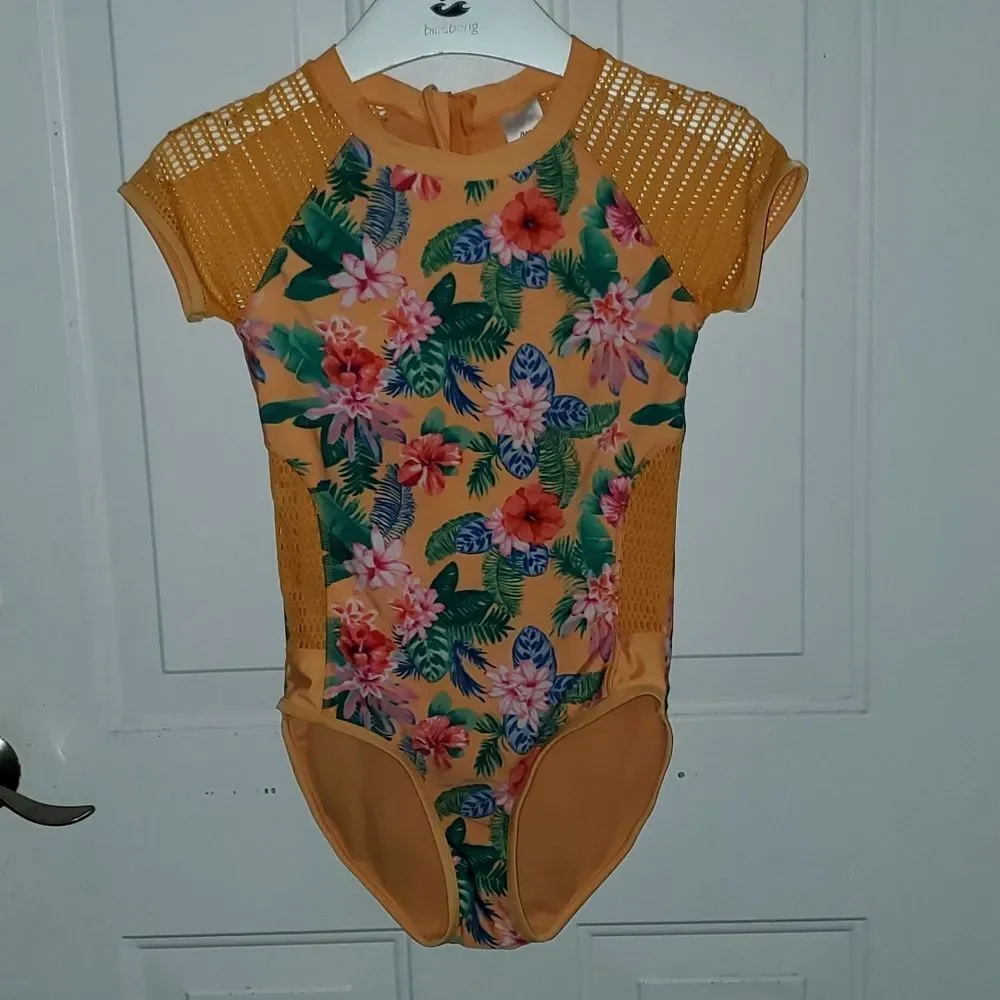 Floral One Poece Rash Guard XL 14/16